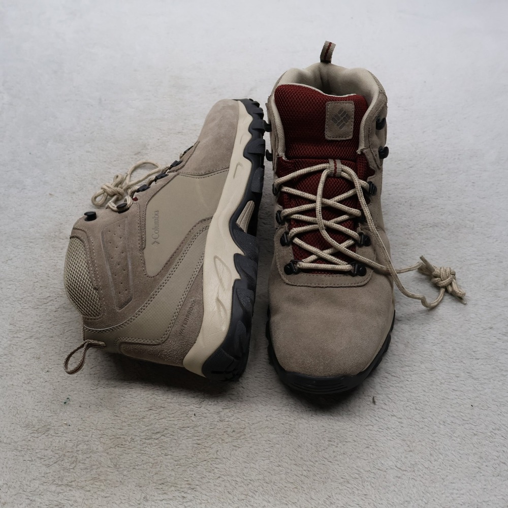 Columbia Men 12 Hiking Boots Brown Newton Ridge Plus II Suede Rugged Waterproof
